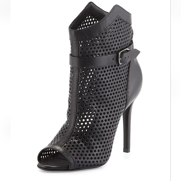 NWT Schutz women’s 6.5B leather sole high heel peep toe bootie. - Picture 2 of 5